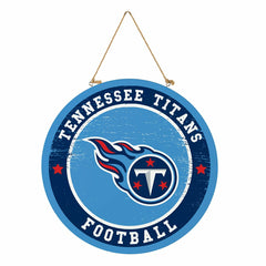 Tennessee Titans Round Door Décor with Hanging Rope, 18x18 - NFL Home