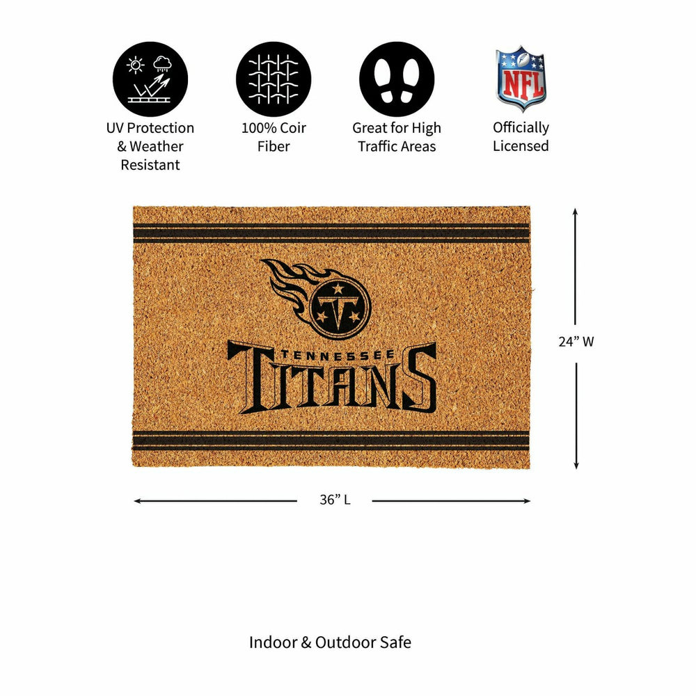 Tennessee Titans Large One Color Coir Mat, 36"x24" - NFL