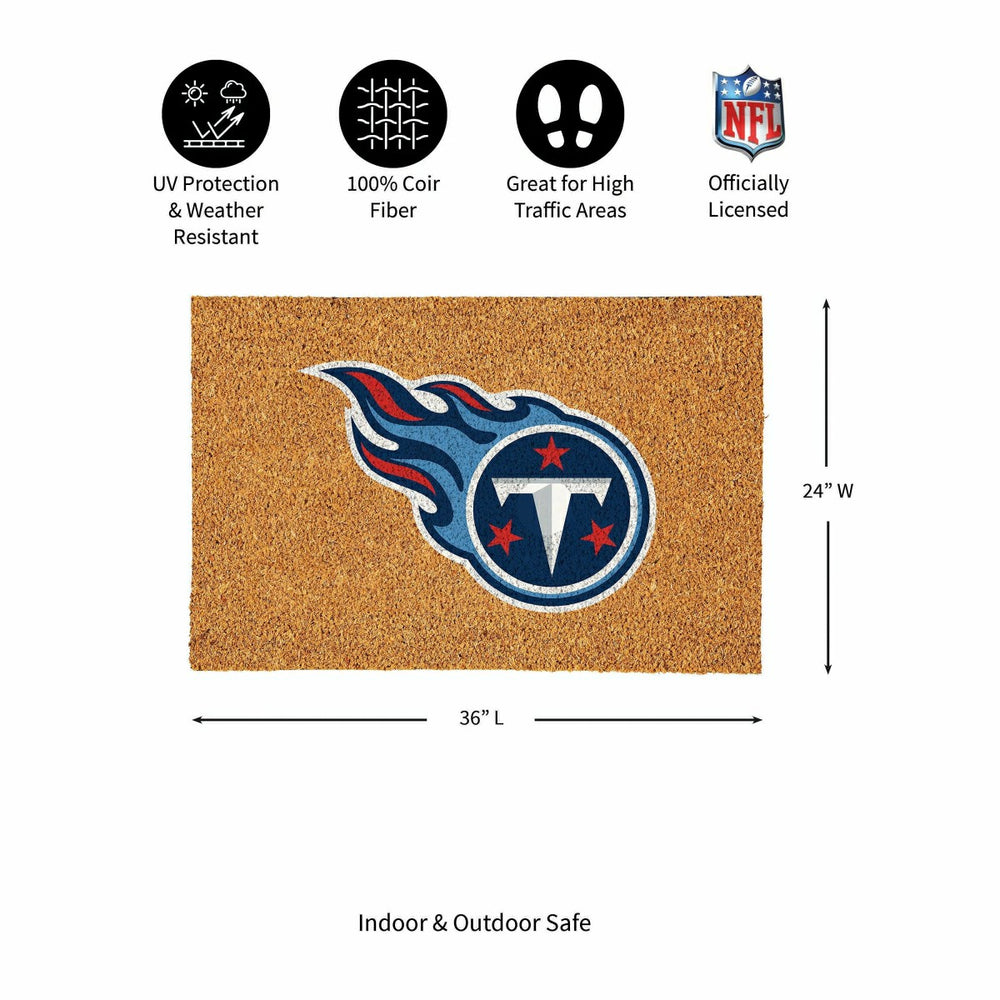 Tennessee Titans Large Full Color Coir Mat, 36"x24" - NFL