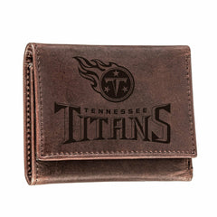 Tennessee Titans, Tri-Fold Wallet, Brown, CH, 100% Genuine Leather - NFL Home