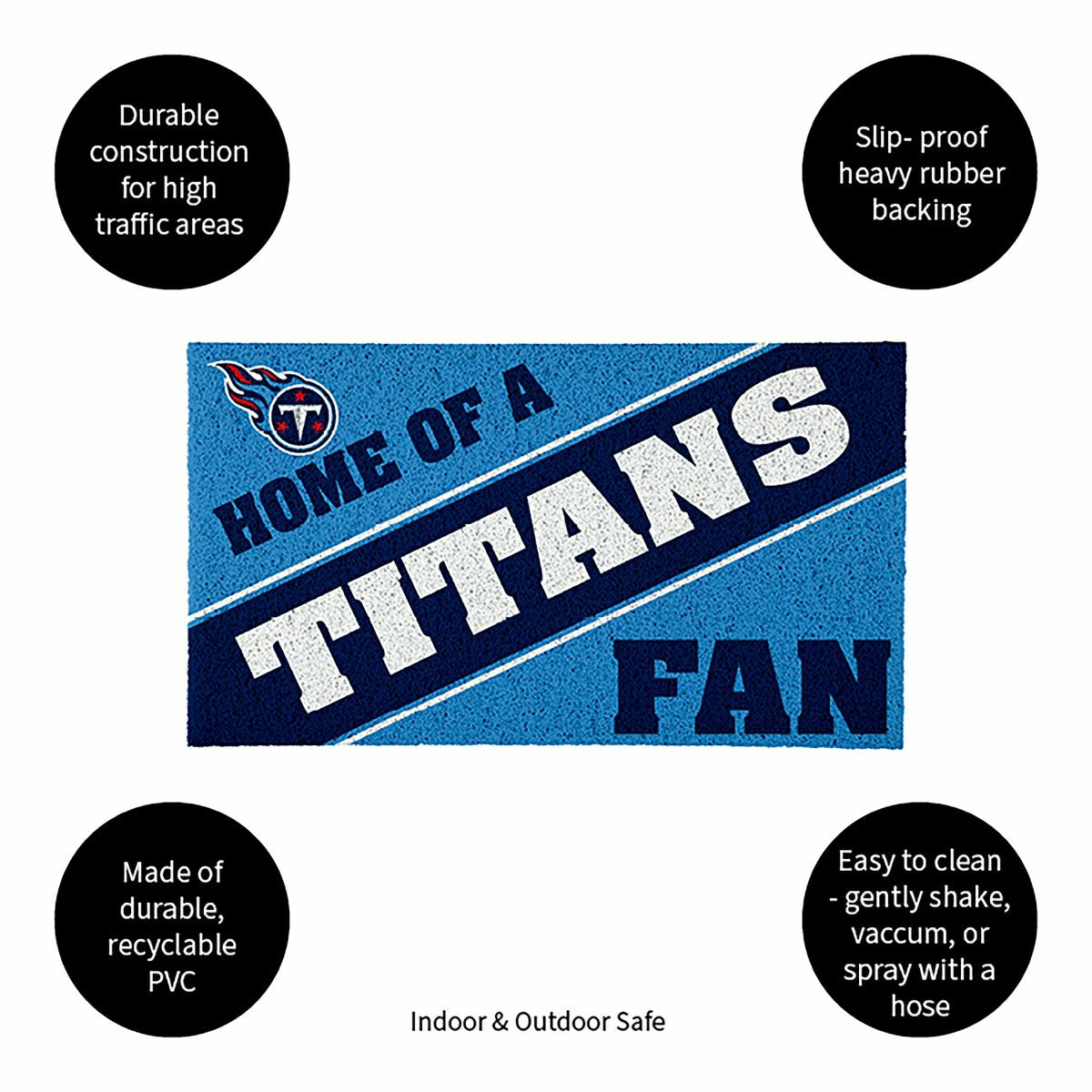 Tennessee Titans, PVC Mat COLOR, Home of a Fan - NFL