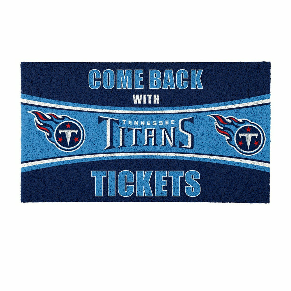 28" x 16" PVC Trapper Mat, Come Back with Tickets, Tennessee Titans - NFL