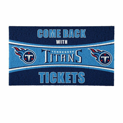 28" x 16" PVC Trapper Mat, Come Back with Tickets, Tennessee Titans - NFL