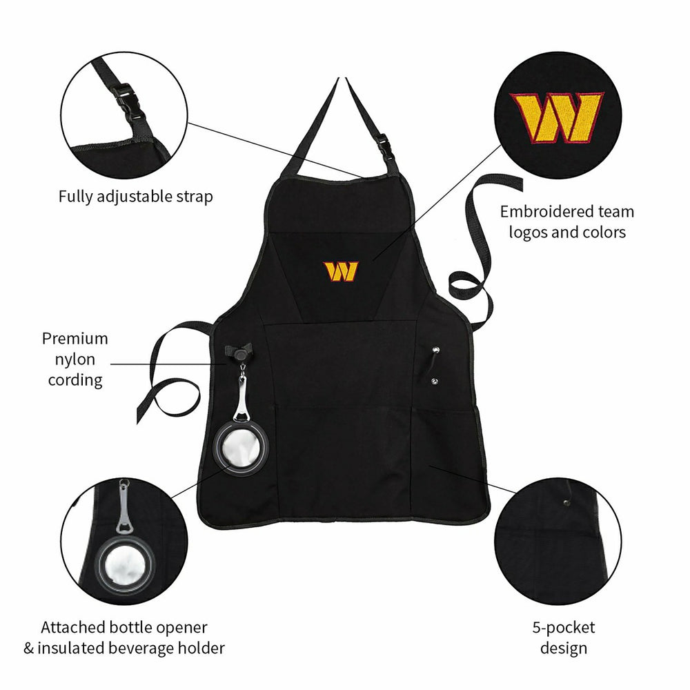 Grill Apron, Black, Washington Commanders - NFL Home