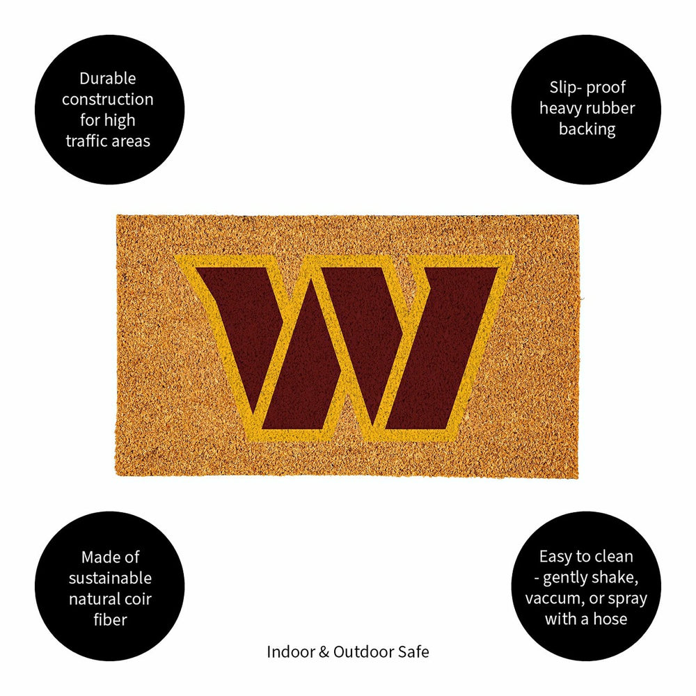 Coir Mat, 16"x28", Washington Commanders - NFL