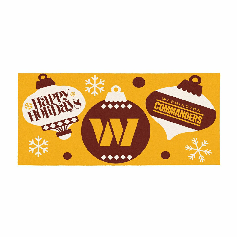 Washington Commanders Holiday Flocked Coir Sassafras Switch Mat, 22"x1 - NFL