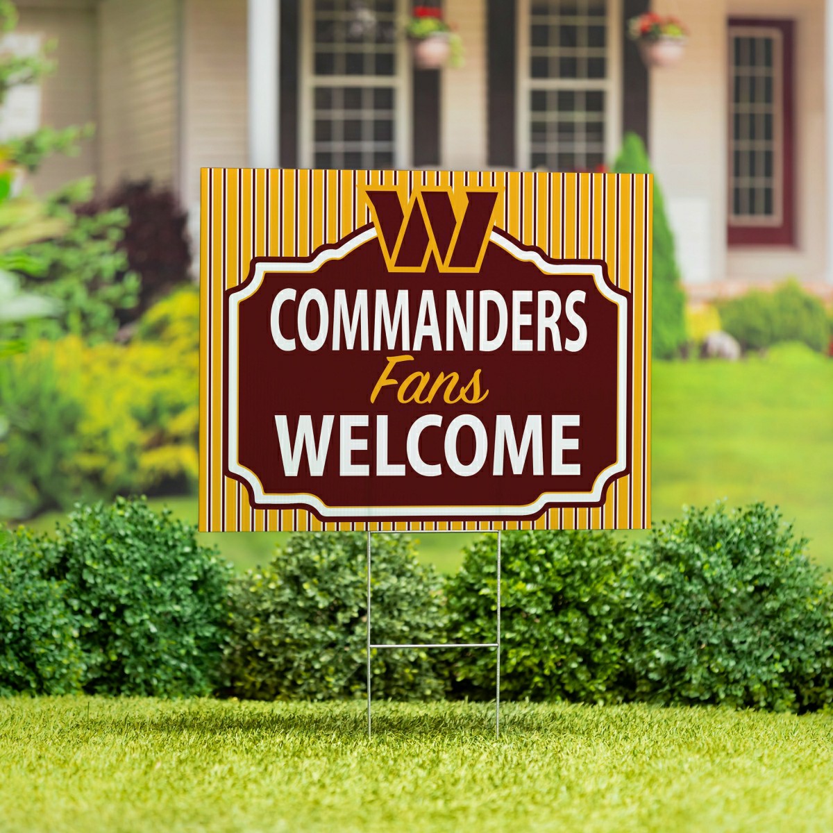 Washington Commanders Coroplast Yard Sign, "Fans Welcome" - NFL Home