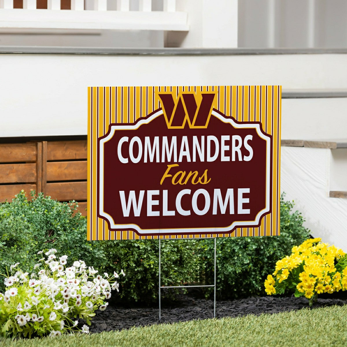 Washington Commanders Coroplast Yard Sign, "Fans Welcome" - NFL Home