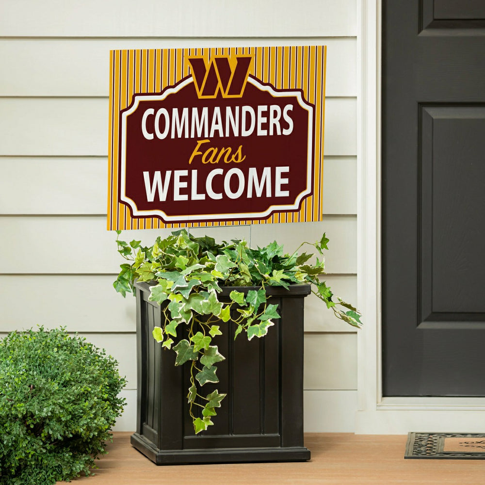 Washington Commanders Coroplast Yard Sign, "Fans Welcome" - NFL Home