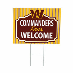 Washington Commanders Coroplast Yard Sign, "Fans Welcome" - NFL Home