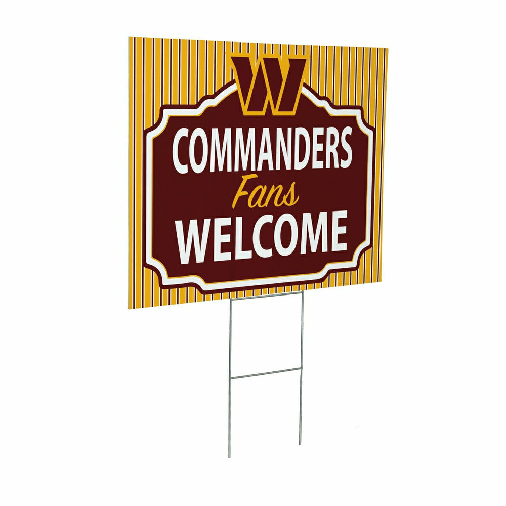Washington Commanders Coroplast Yard Sign, "Fans Welcome" - NFL Home