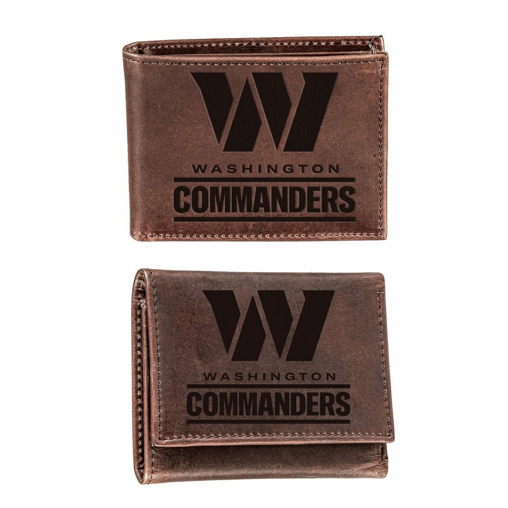 Washington Commanders, Bi-Fold and Tri-Fold Wallet Gift Set, Brown - NFL Home