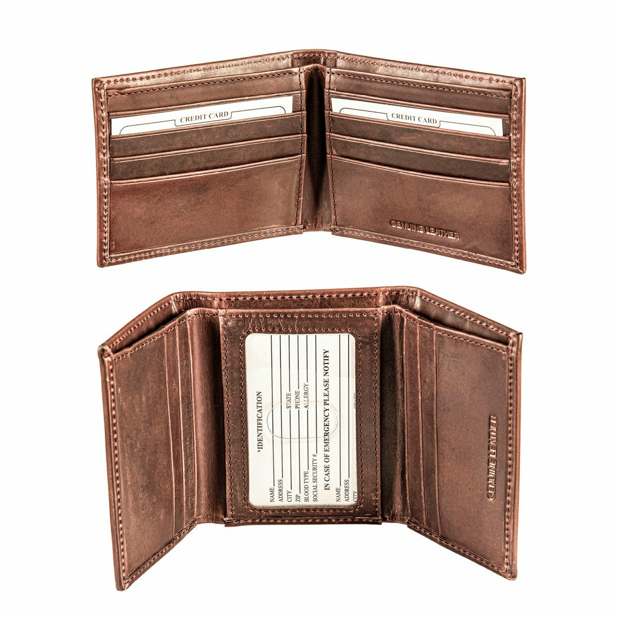 Washington Commanders, Bi-Fold and Tri-Fold Wallet Gift Set, Brown - NFL Home