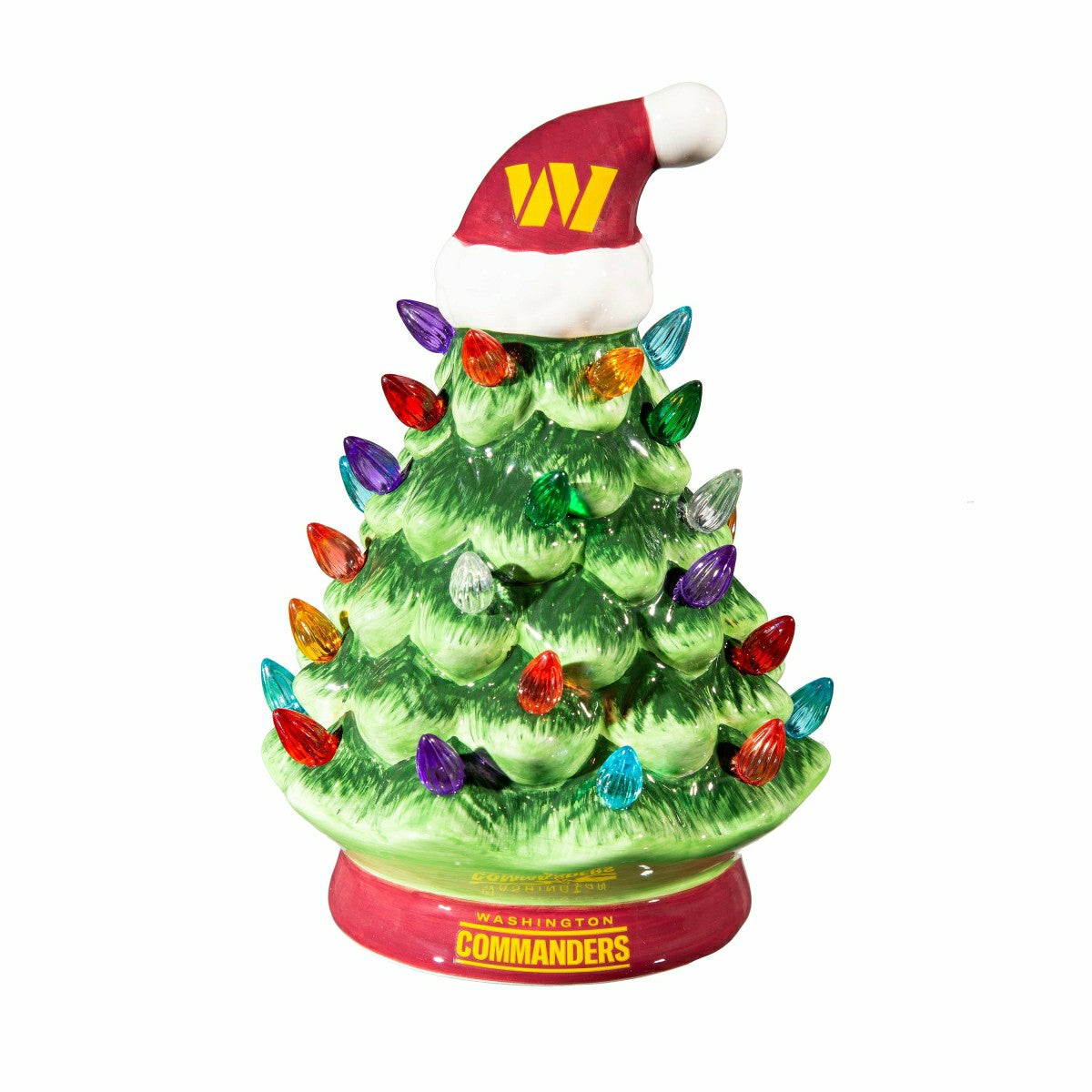 8" LED Ceramic Christmas Tree, Washington Commanders - NFL Home