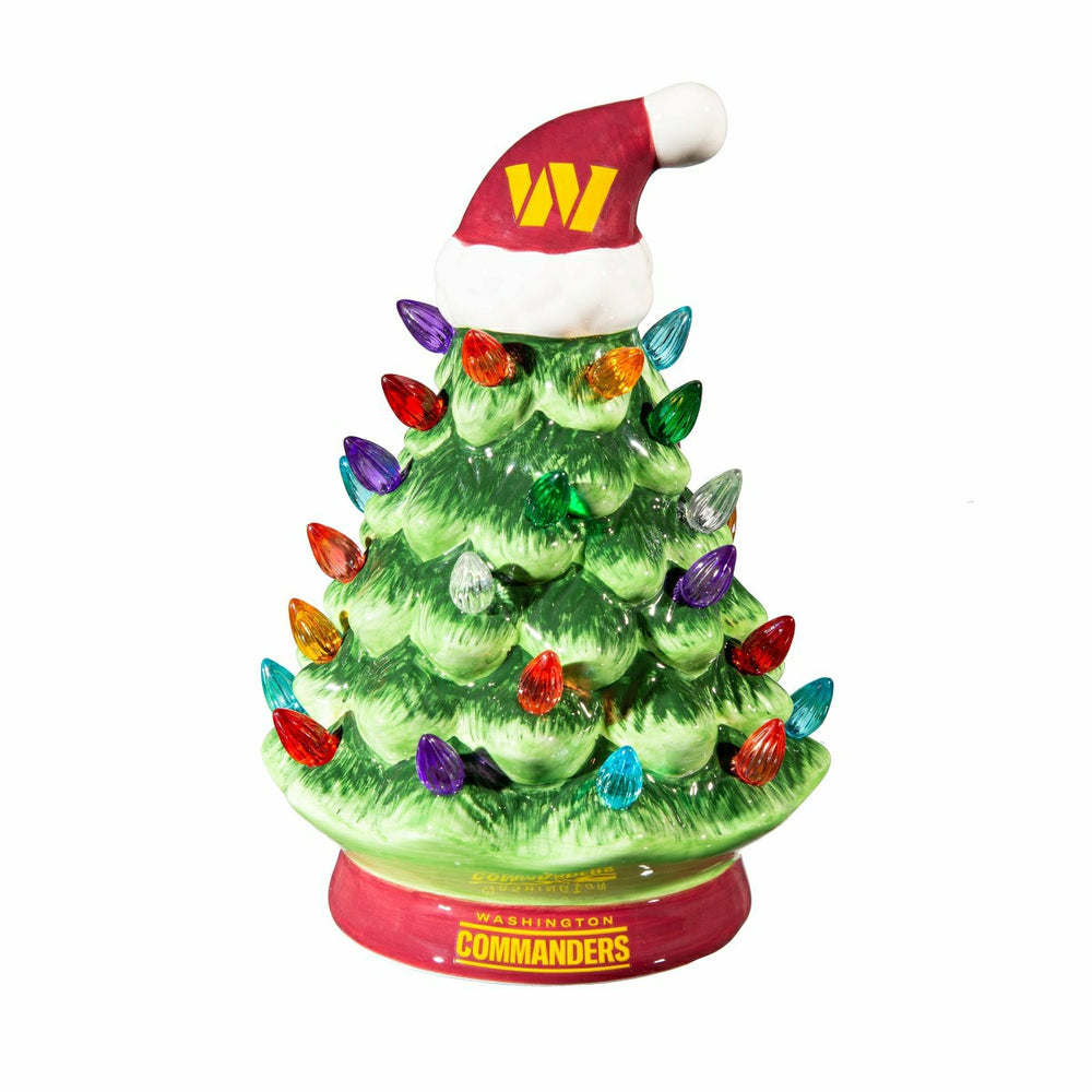 8" LED Ceramic Christmas Tree, Washington Commanders - NFL Home