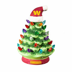 8" LED Ceramic Christmas Tree, Washington Commanders - NFL Home