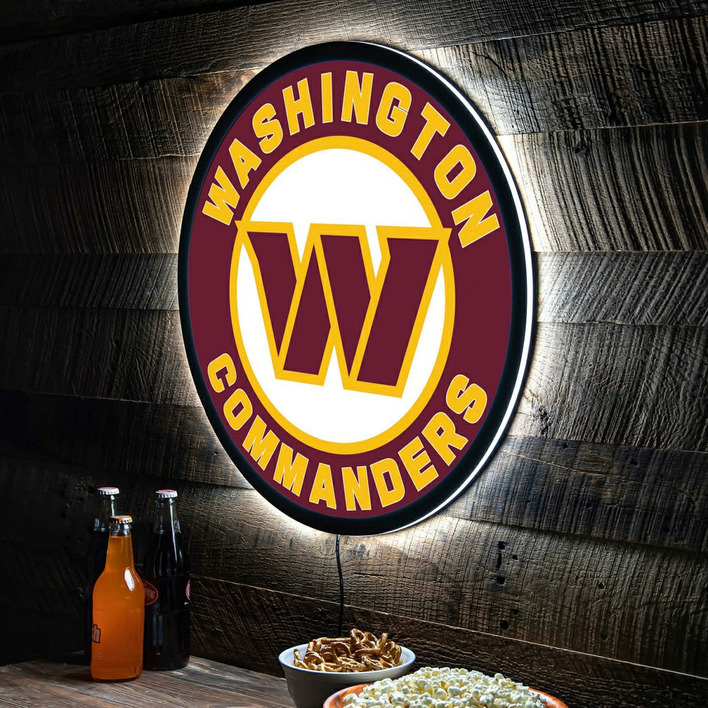 LED Wall Decor, Round, Washington Commanders - NFL Home