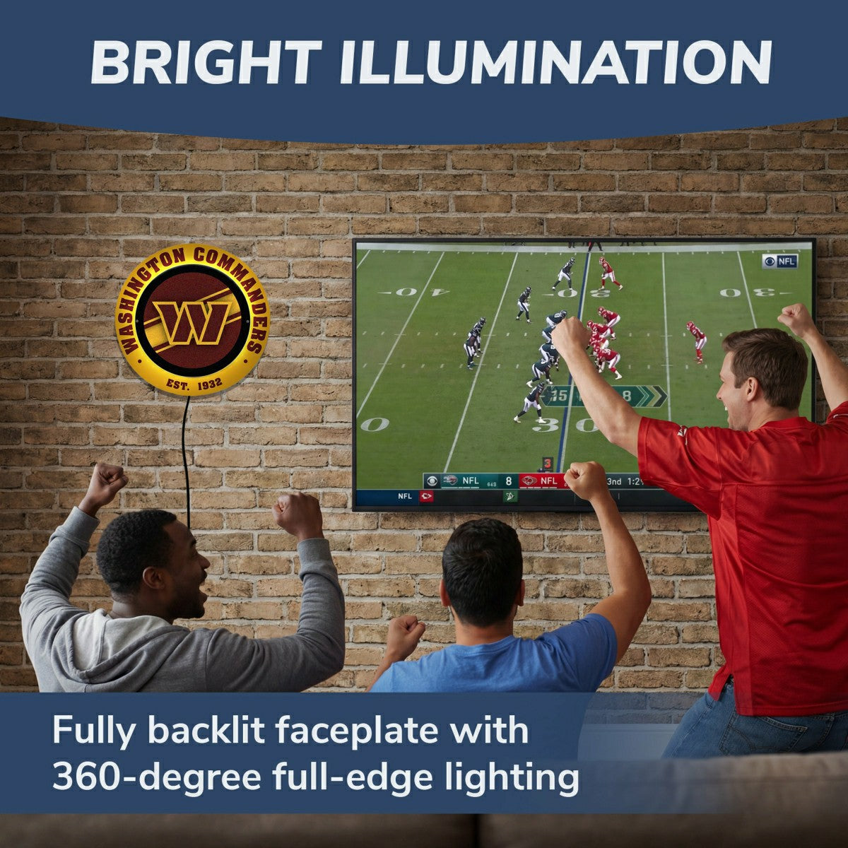 Washington Commanders, Metal Lite, Round - NFL