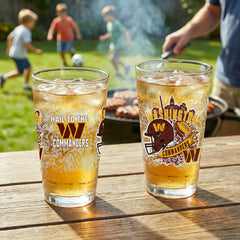 Washington Commanders 16oz Glass pint, Set of 2 - NFL Home
