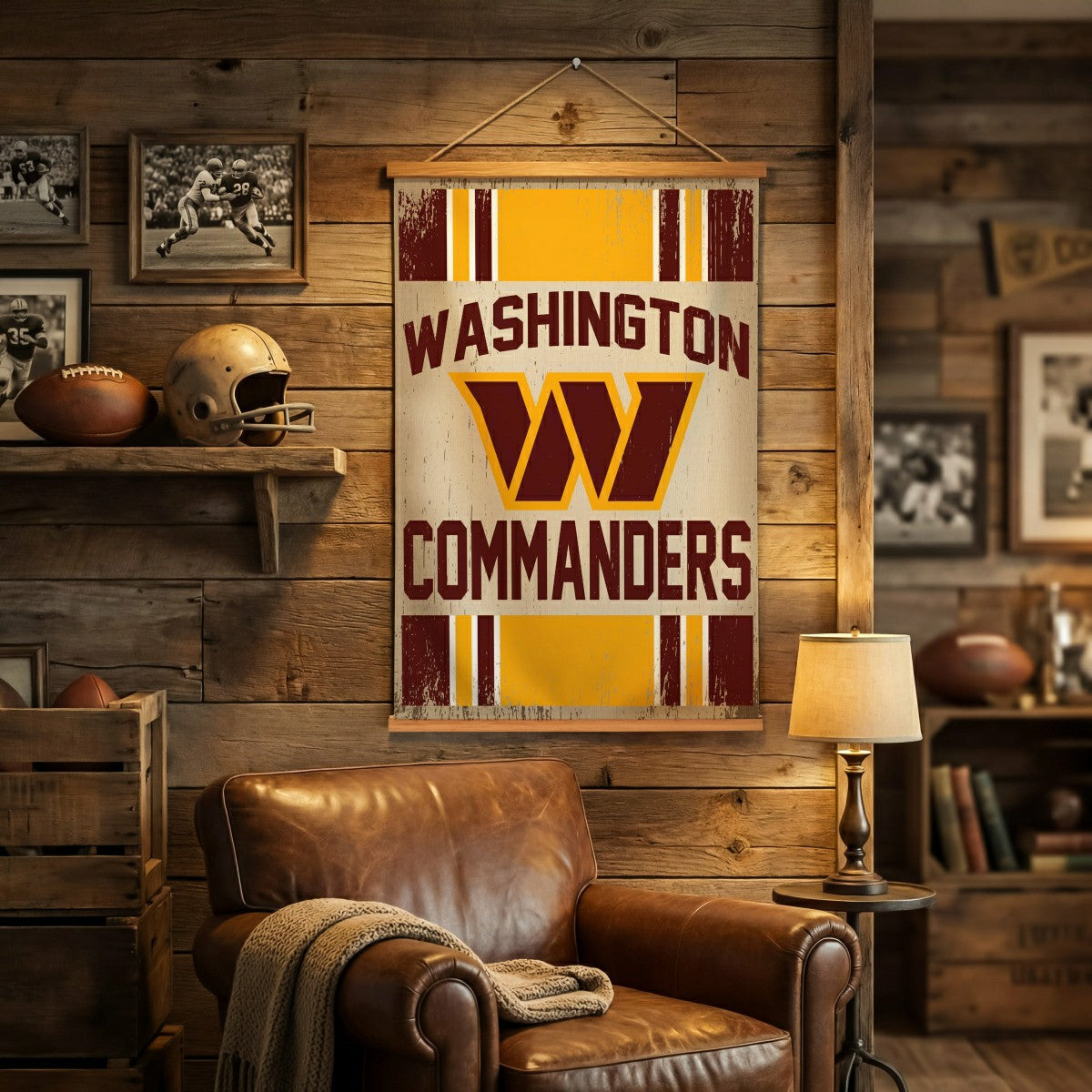 Washington Commanders, Canvas Wall Tapestry, Medium, 36x24 - NFL Home