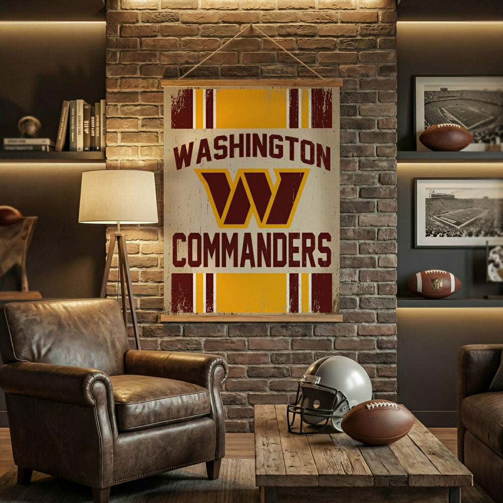 Washington Commanders, Canvas Wall Tapestry, Large, 54x36 - NFL Home