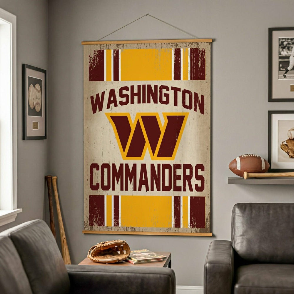 Washington Commanders, Canvas Wall Tapestry, Large, 54x36 - NFL Home