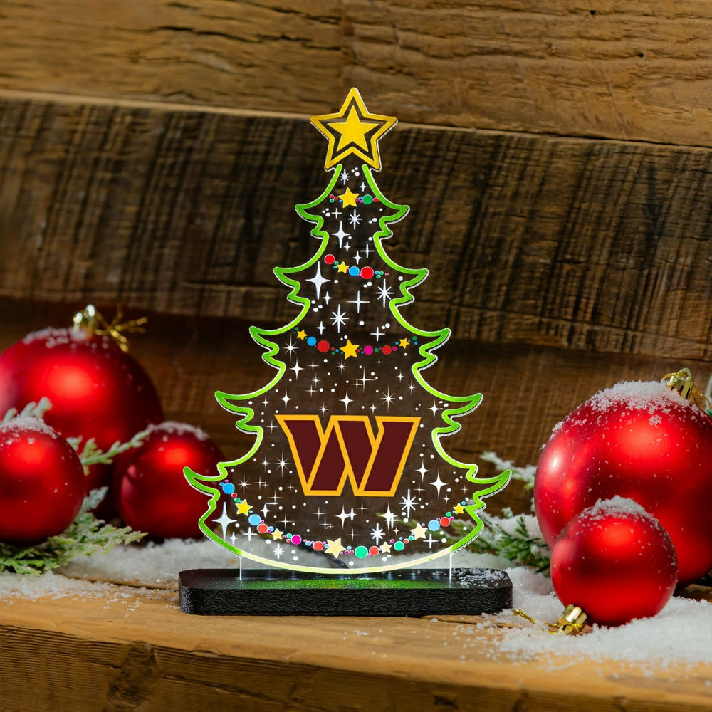 Washington Commanders NFL Football Holiday Tree Desklite LED Decor - NFL Home
