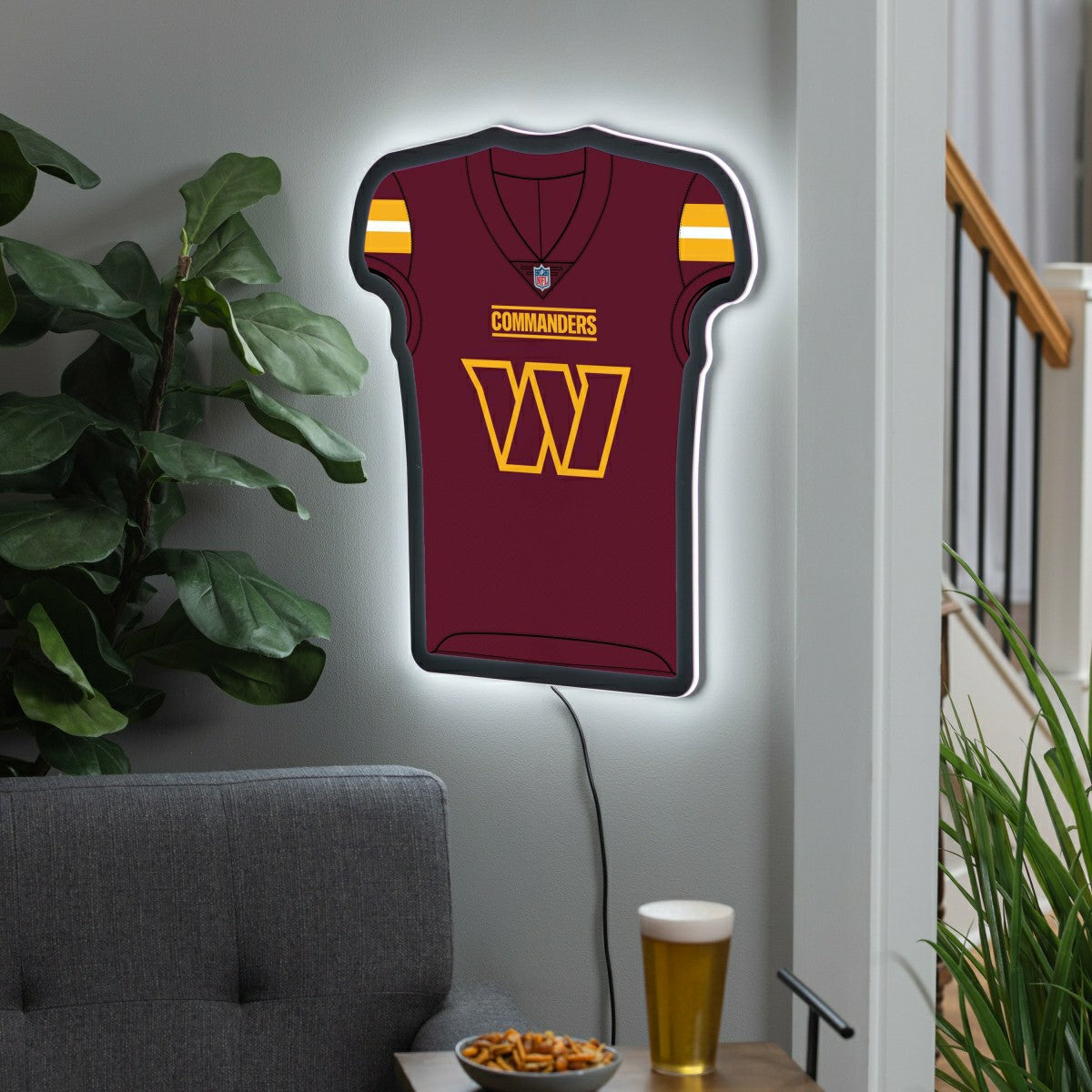 Washington Commanders NFL Football Jersey Edgelite LED Decor - NFL