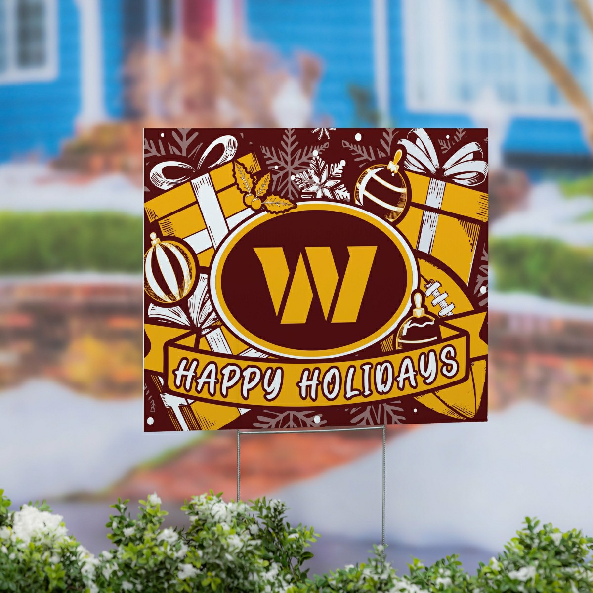 Washington Commanders Yard Sign, Holiday - NFL Home