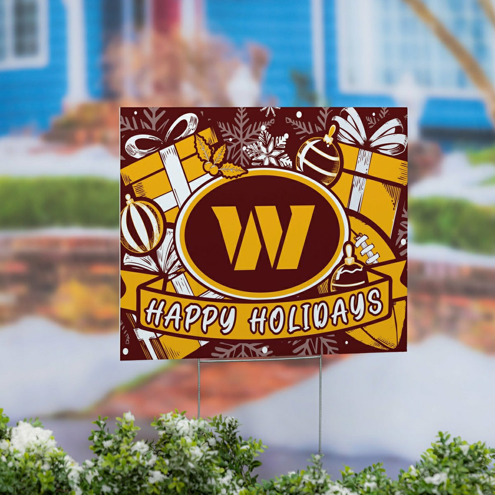 Washington Commanders Yard Sign, Holiday - NFL Home