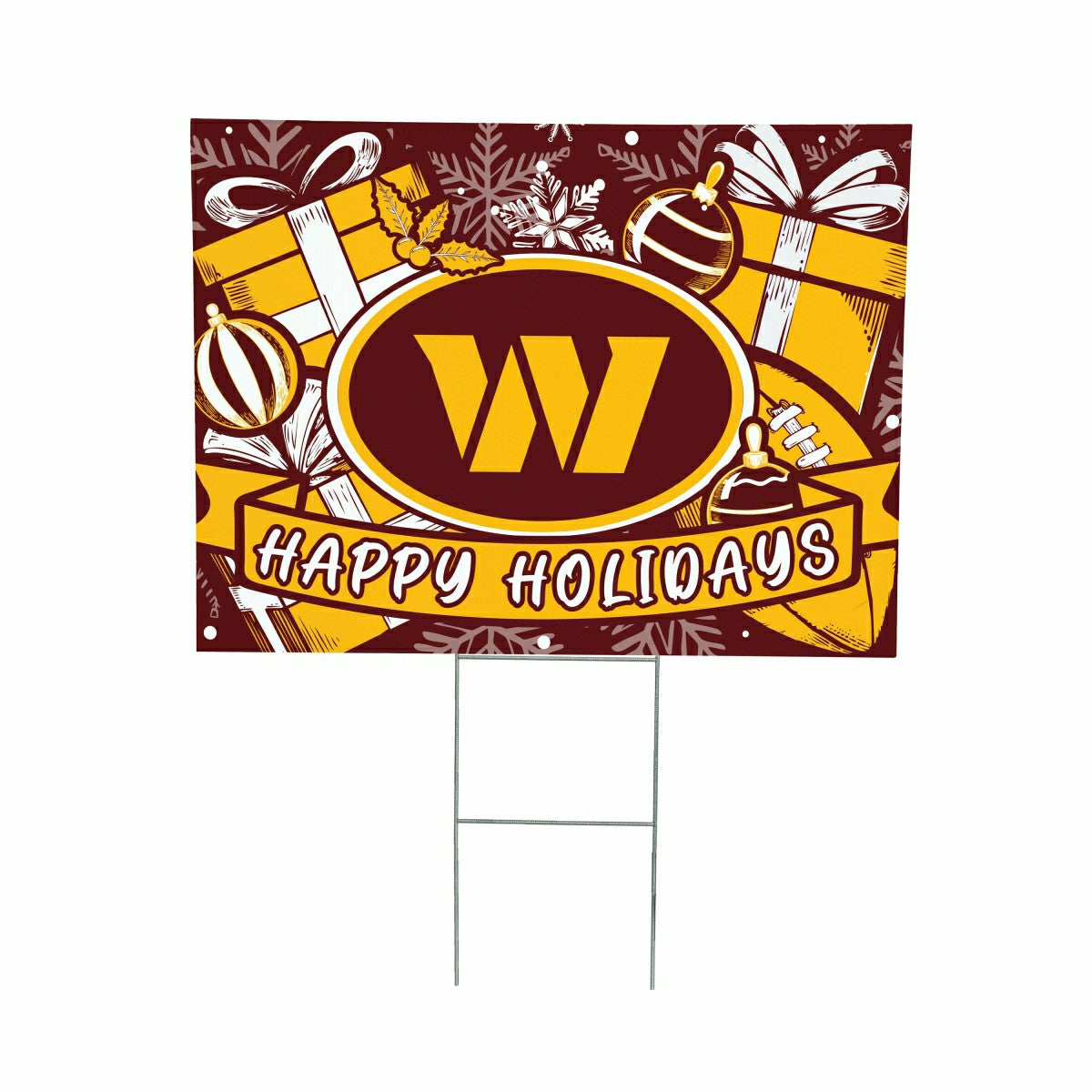 Washington Commanders Yard Sign, Holiday - NFL Home