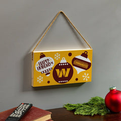 Washington Commanders Holiday Wood Wall Sign, 6x11 - NFL Home