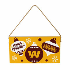 Washington Commanders Holiday Wood Wall Sign, 6x11 - NFL Home