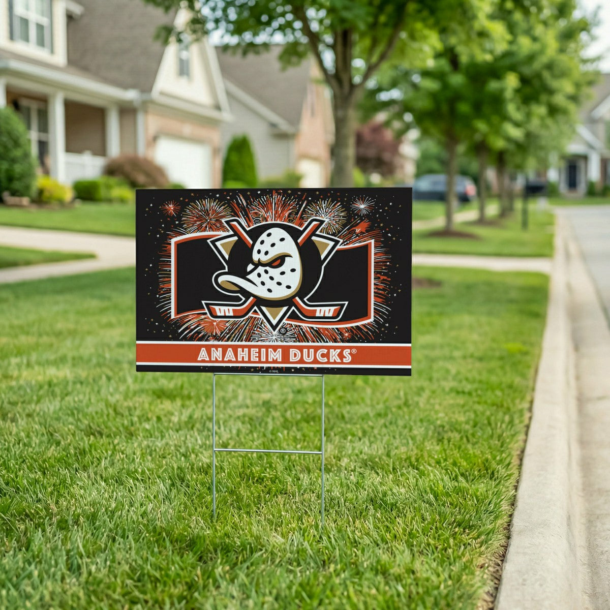 Anaheim Ducks Yard Sign, Patriotic - NHL Home
