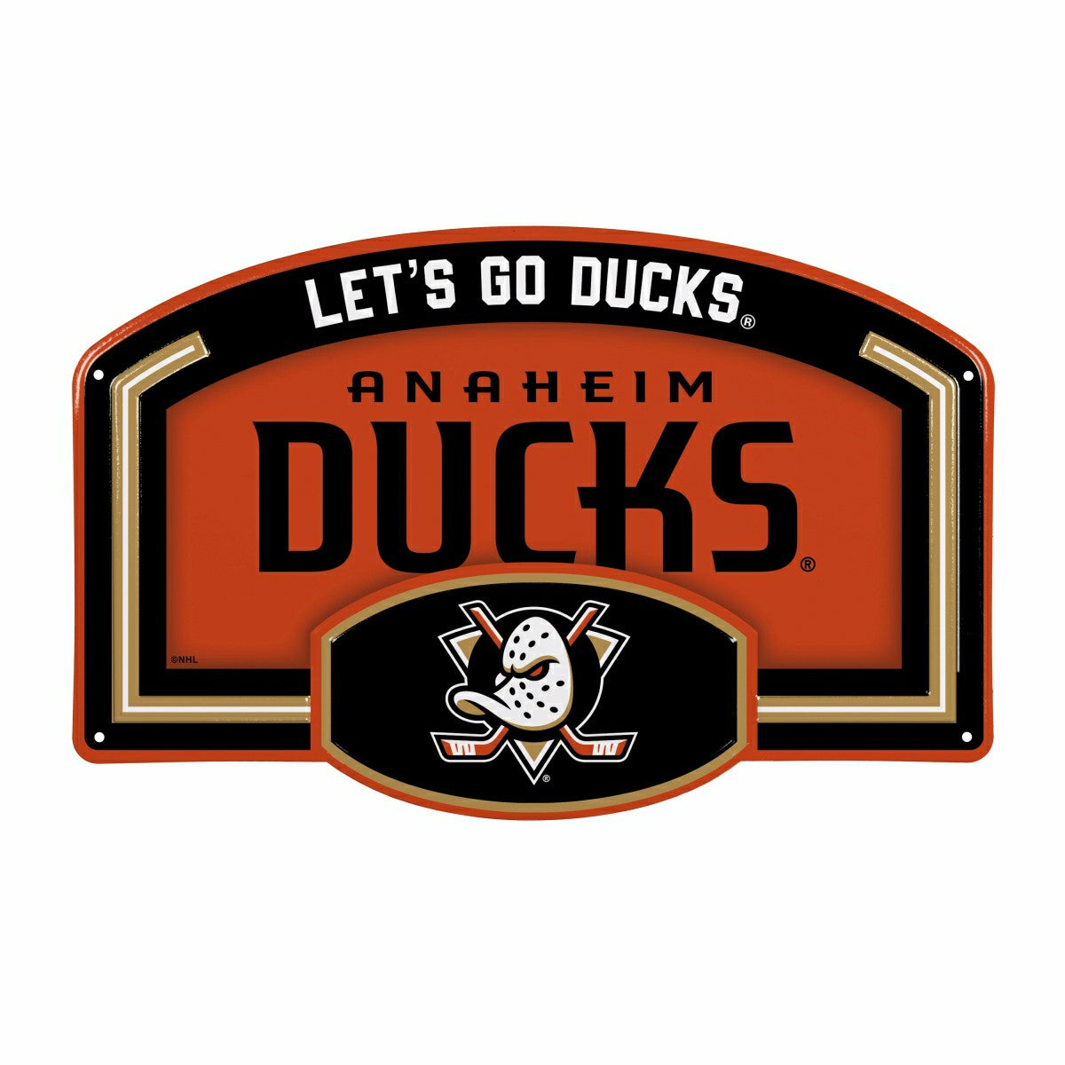 Anaheim Ducks USA Embossed Steel Wall Sign, 11" x 17" - NHL Home