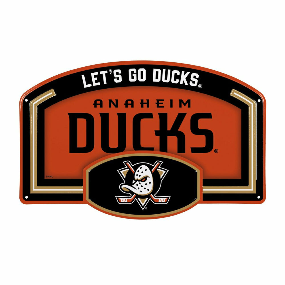 Anaheim Ducks USA Embossed Steel Wall Sign, 11" x 17" - NHL Home