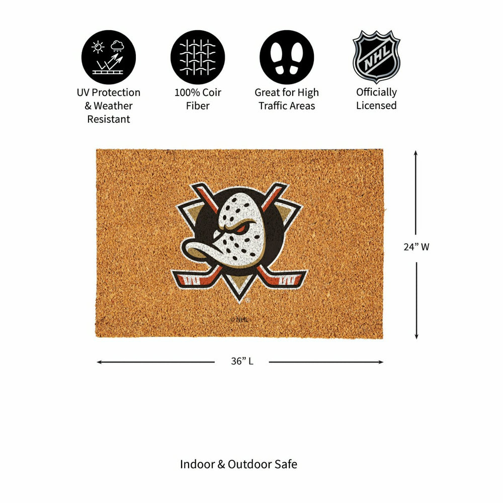 Anaheim Ducks Large Full Color Coir Mat, 36"x24" - NHL