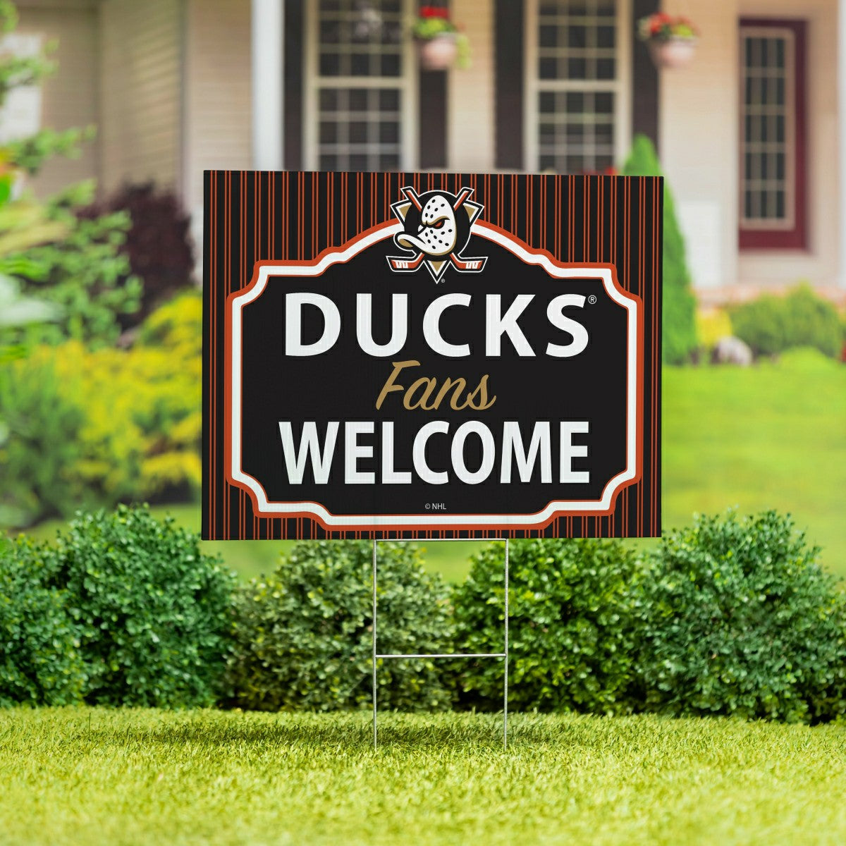 Anaheim Ducks Coroplast Yard Sign, "Fans Welcome" - NHL Home