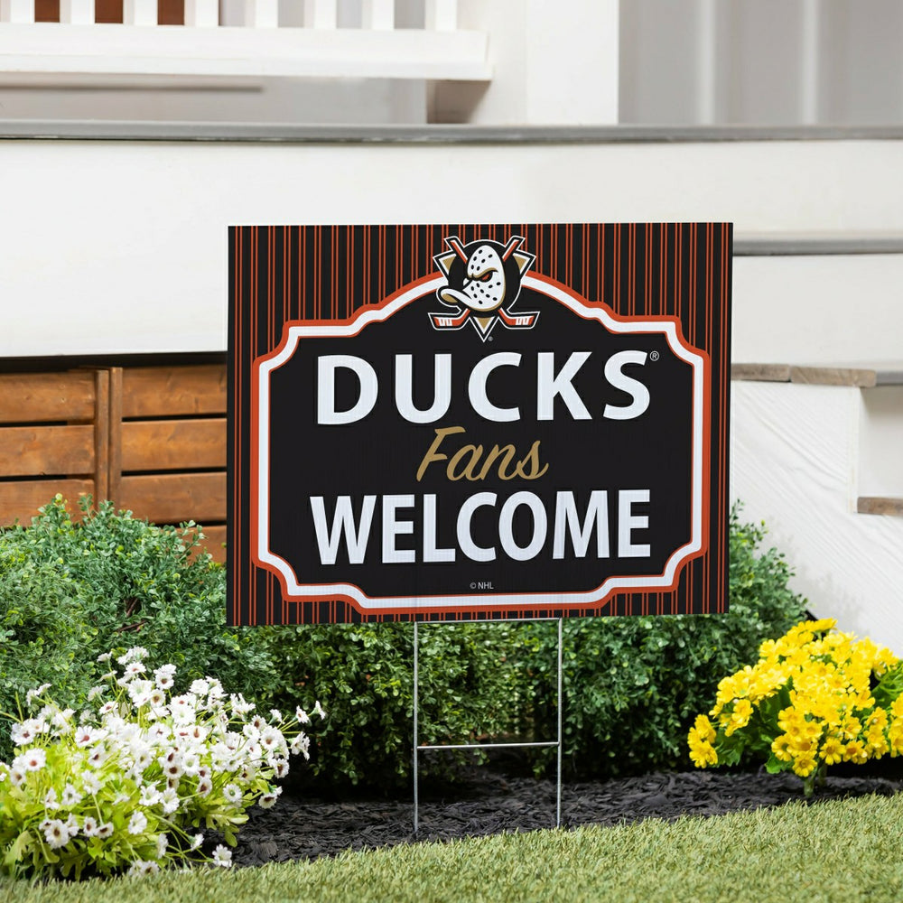 Anaheim Ducks Coroplast Yard Sign, "Fans Welcome" - NHL Home