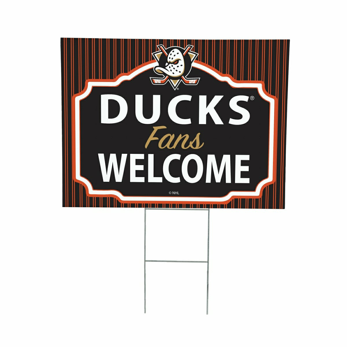 Anaheim Ducks Coroplast Yard Sign, "Fans Welcome" - NHL Home