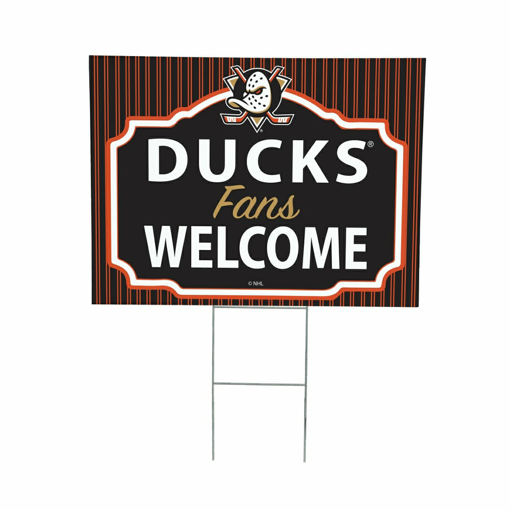 Anaheim Ducks Coroplast Yard Sign, "Fans Welcome" - NHL Home