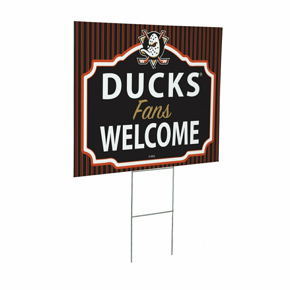 Anaheim Ducks Coroplast Yard Sign, "Fans Welcome" - NHL Home