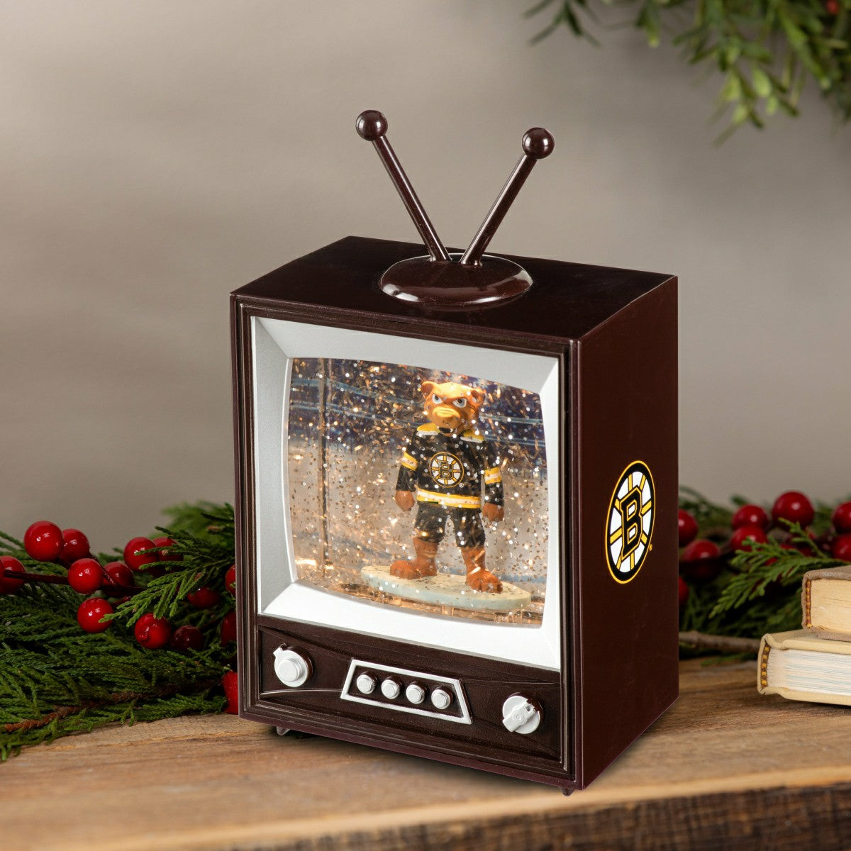 Boston Bruins Vintage TV Water Lantern - NHL Home
