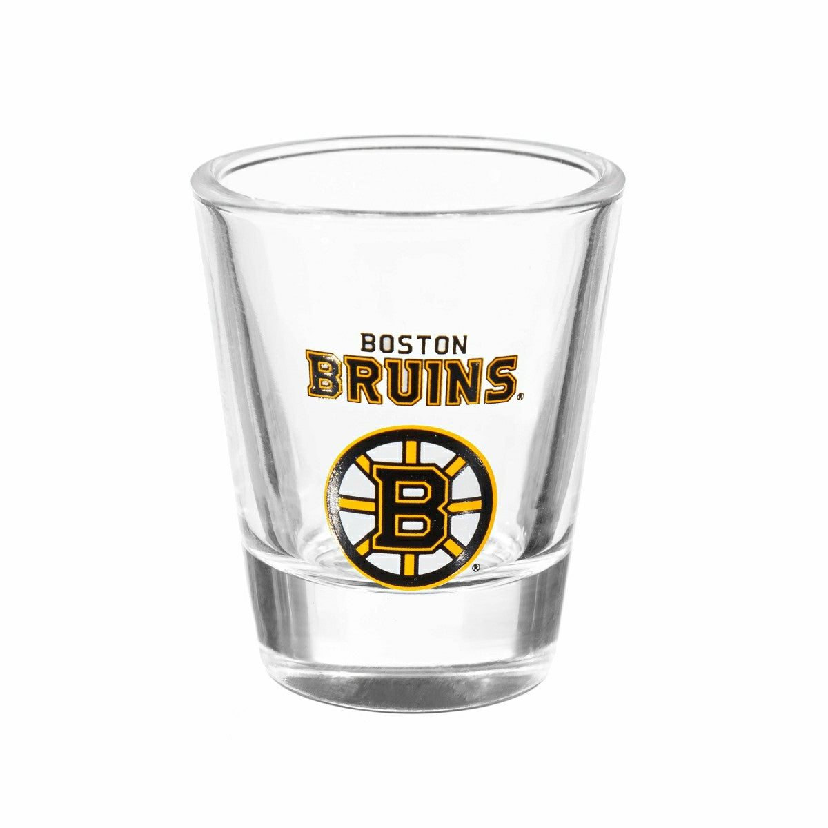 Boston Bruins 4-Piece Ceramic and Glass 2oz. Shot Glass Set - NHL Home