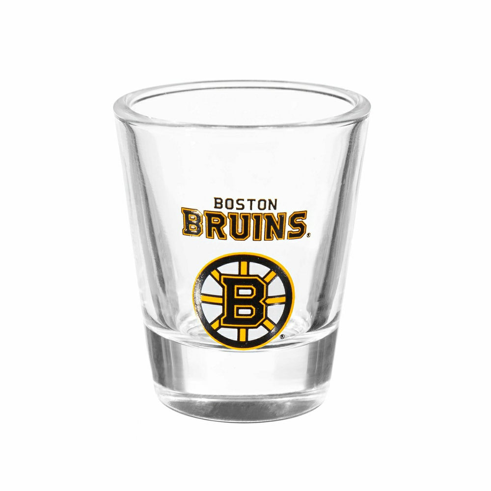 Boston Bruins 4-Piece Ceramic and Glass 2oz. Shot Glass Set - NHL Home