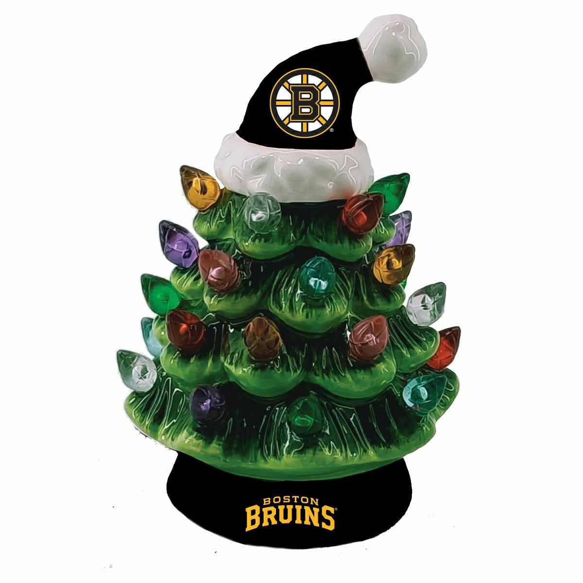8" LED Ceramic Christmas Tree, Boston Bruins - NHL Home