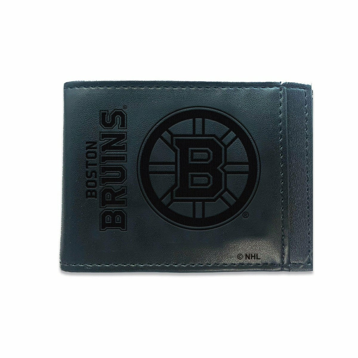 Front Pocket Wallet w/ RFID Blocking, Boston Bruins, Black - NHL Home