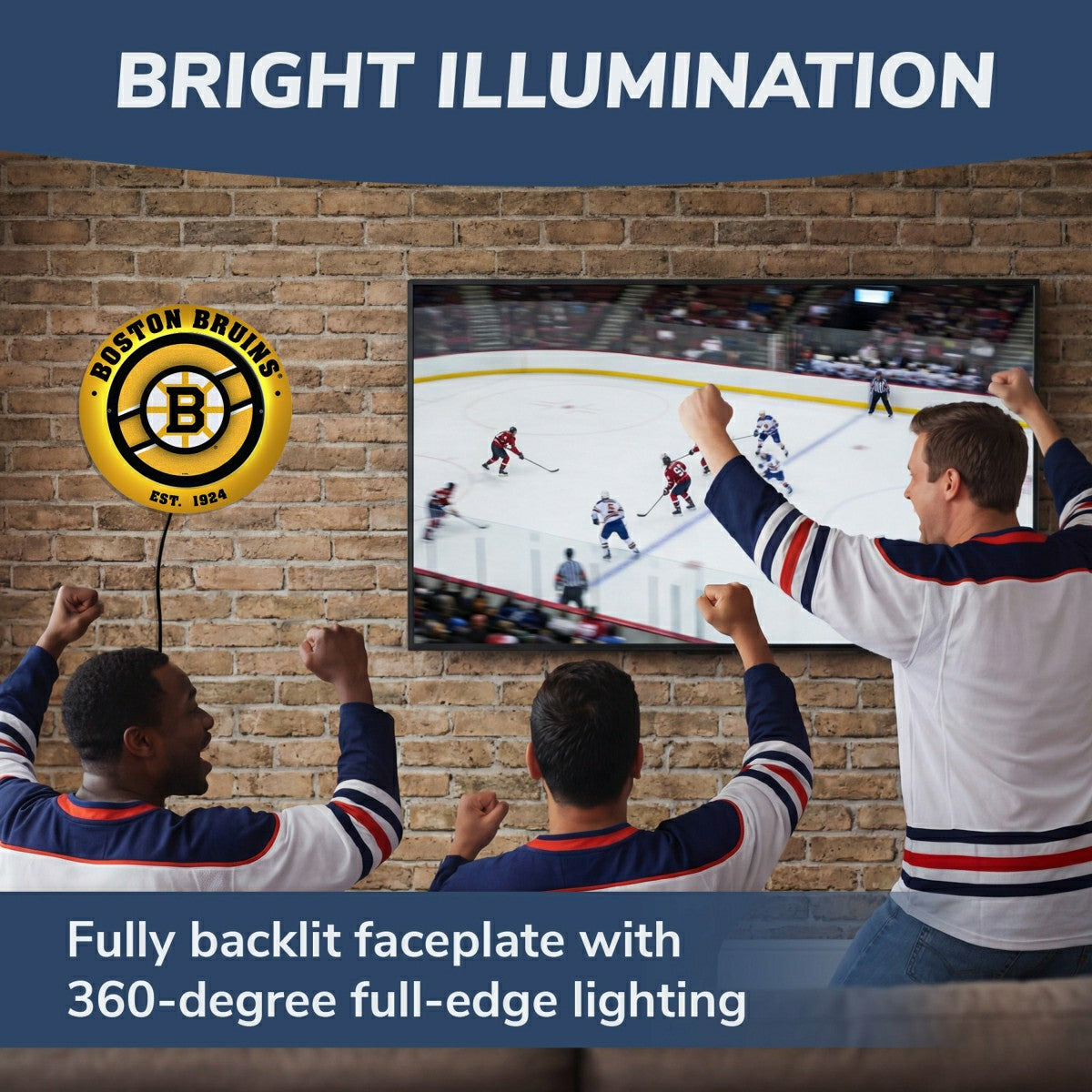 Boston Bruins, Metal Lite, Round - NHL