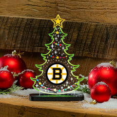 Boston Bruins Hockey Holiday Tree Desklite LED Decor - NHL Home