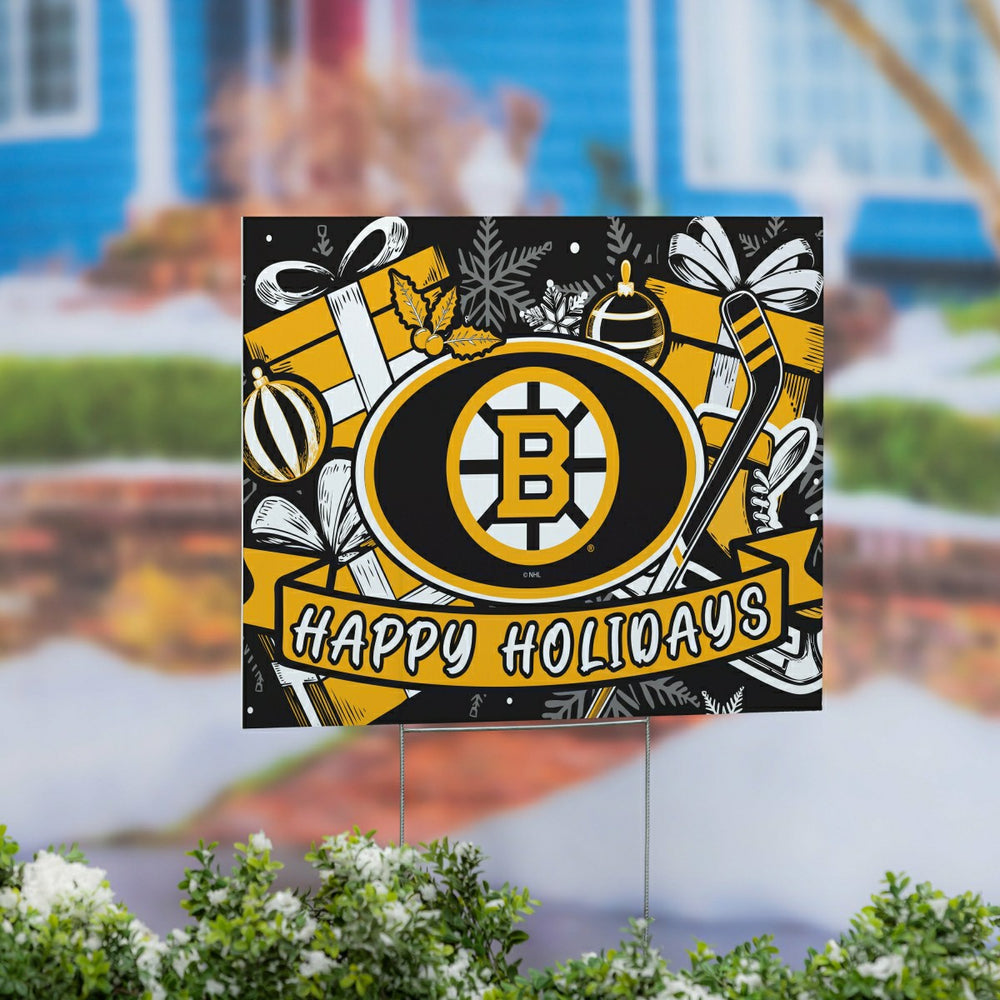 Boston Bruins Yard Sign, Holiday - NHL Home